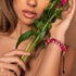 Jaspe océanique fuchsia | Bronze à canon | Bracelet Diffuseur Pierre de Lave